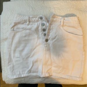 White high waisted skirt
